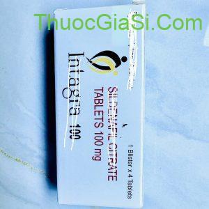Intagra 100 (Sildenafil 100mg) Intas điều trị tình trạng rối loạn cương dương (1 vỉ x 4 viên)