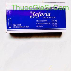 Viên đặt Safaria Farmaprim điều trị nhiễm khuẩn âm đạo, viêm nhiễm phụ khoa, có mùi hôi (2 vỉ x 5 viên)