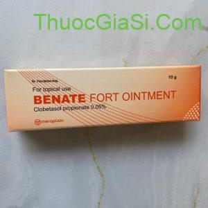 Benate Fort Ointment (Clobetasol 0.05%) Merap điều trị viêm da, vảy nến, viêm ngứa nặng thay thế Dermovate (10g)