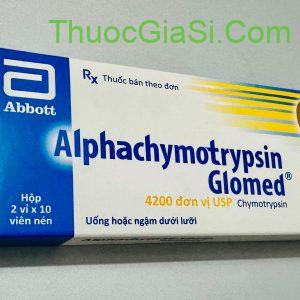 Alphachymotrypsin Glomed 4200 điều trị phù nề sau chấn thương, phẫu thuật