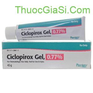 Ciclopirox 0.77% gel điều trị nấm da, hắc lào, lang ben, viêm da tiết bã, nấm Candida