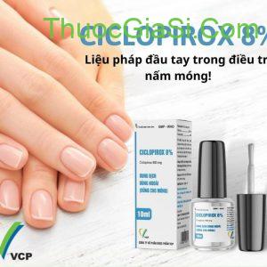 Ciclopirox 8% 10ml điều trị nấm móng tay, nấm móng chân