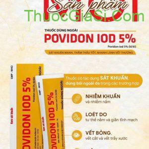 POVIDON IOD 5% VCP sát trùng da, vết thương