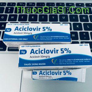 Aciclovir 5% VCP tuýp 5g điều trị nhiễm herpes (thủy đậu), sau phẩu thuật xăm môi, phu xăm 1 z5515575858853 2265936c0ac19d3e110db4693eb2b1eb