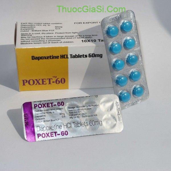 poxet-60 (Dapoxetine 60) trị xuất tinh sớm Dapoxetine 60, Poxet 60, xuất tinh sớm
